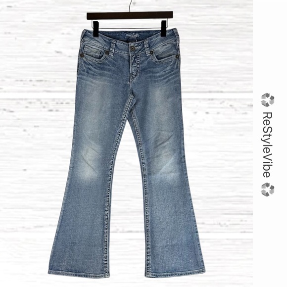 SILVER JEANS CO Women’s Size 29/L32 Denim Boot Suki Style Mid Rise Fit Stretch - Picture 1 of 16